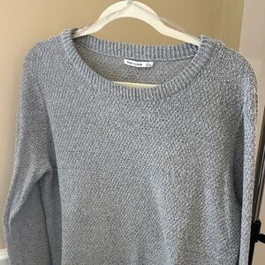 Pink Clover Light Gray Crew Neck Knit Sweater